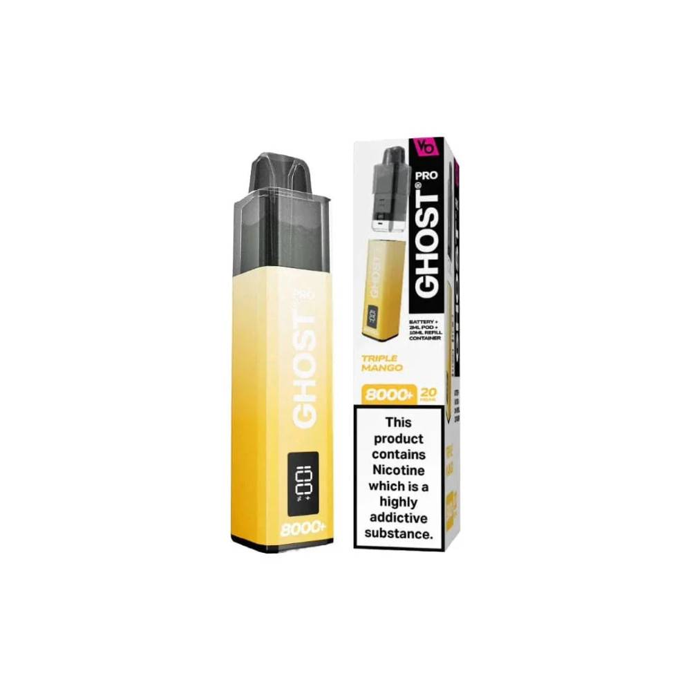 Ghost Pro 8000 Prefilled Vape Kit Box of 5 Triple Mango