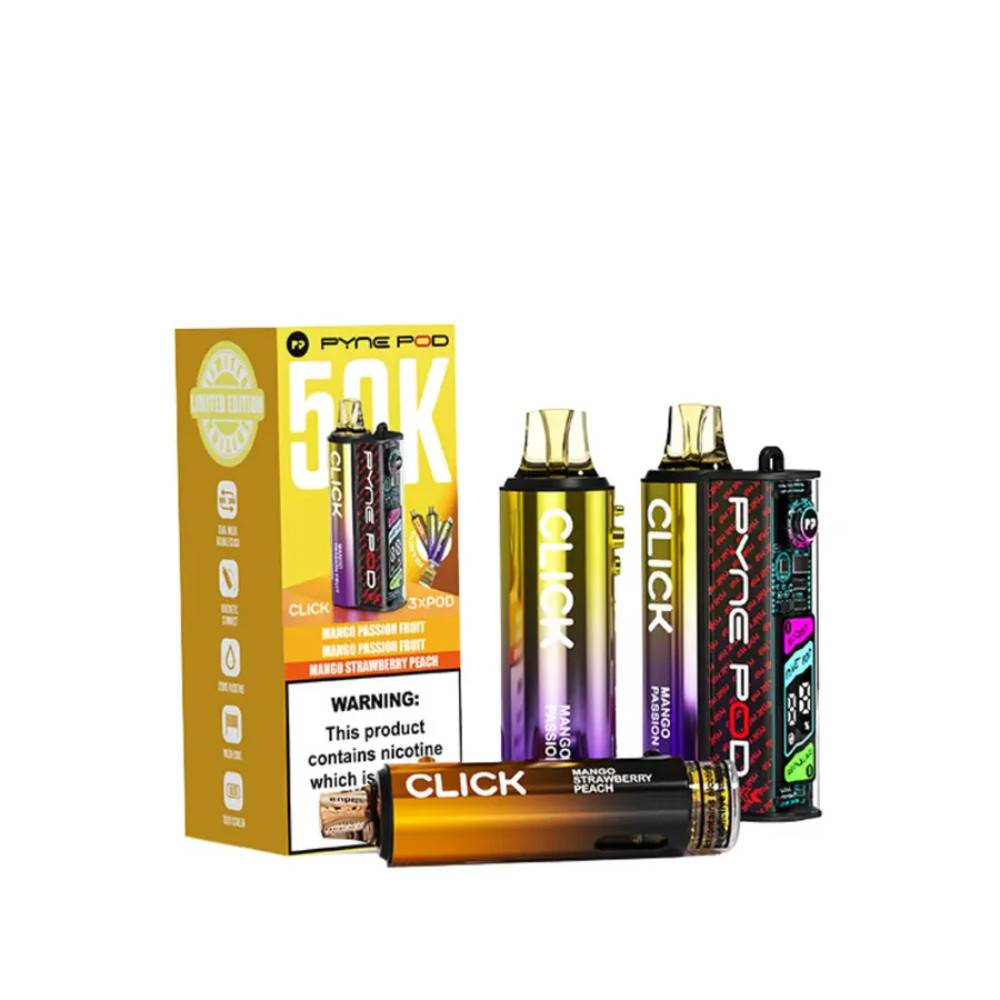 Pyne Pod Click 50k Vape Kit Box of 5 Mango Edition