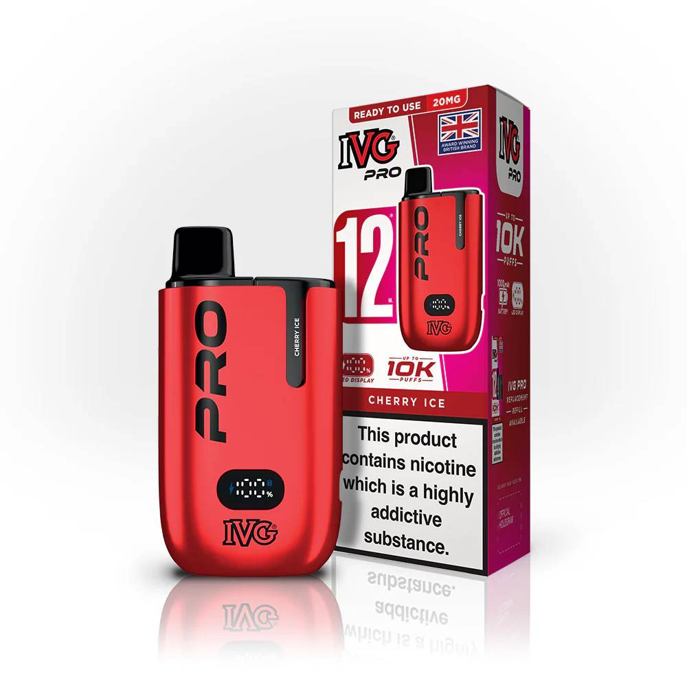 IVG Pro 10k Vape Kit Box of 5 Cherry Ice