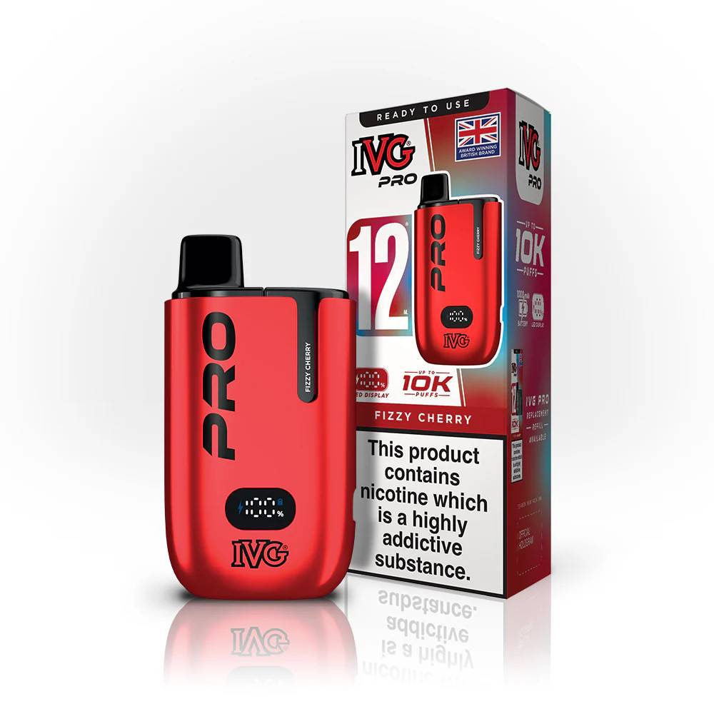 IVG Pro 10k Vape Kit Box of 5 Fizzy Cherry