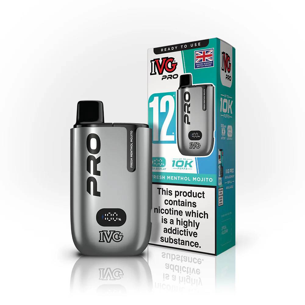 IVG Pro 10k Vape Kit Box of 5 Fresh Menthol Mojito
