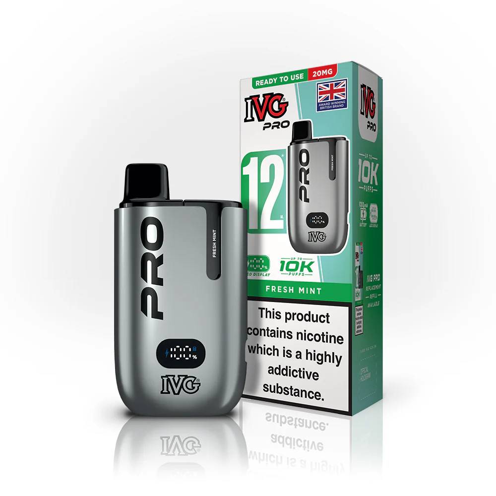 IVG Pro 10k Vape Kit Box of 5 Fresh Mint