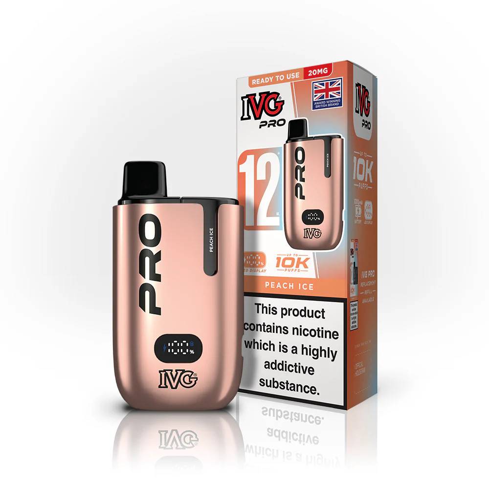 IVG Pro 10k Vape Kit Box of 5 Peach Ice