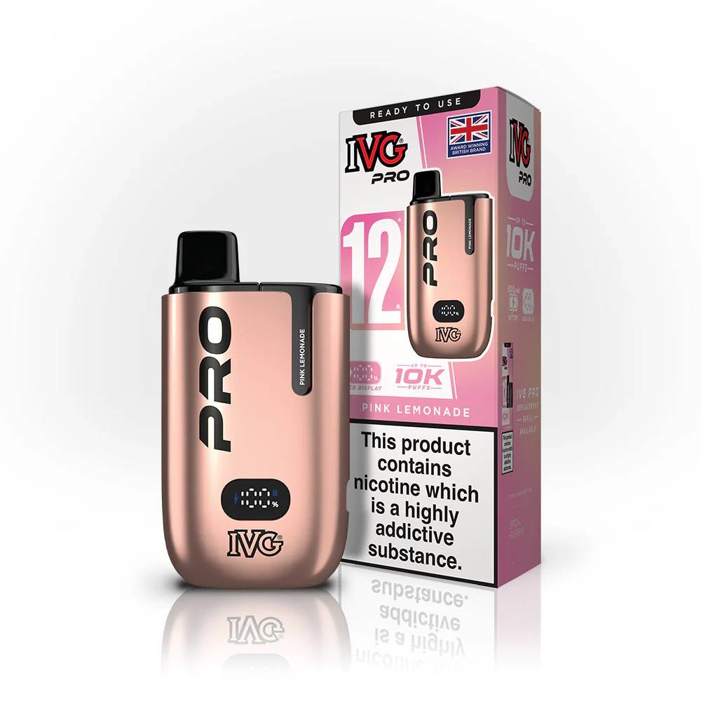 IVG Pro 10k Vape Kit Box of 5 Pink Lemonade