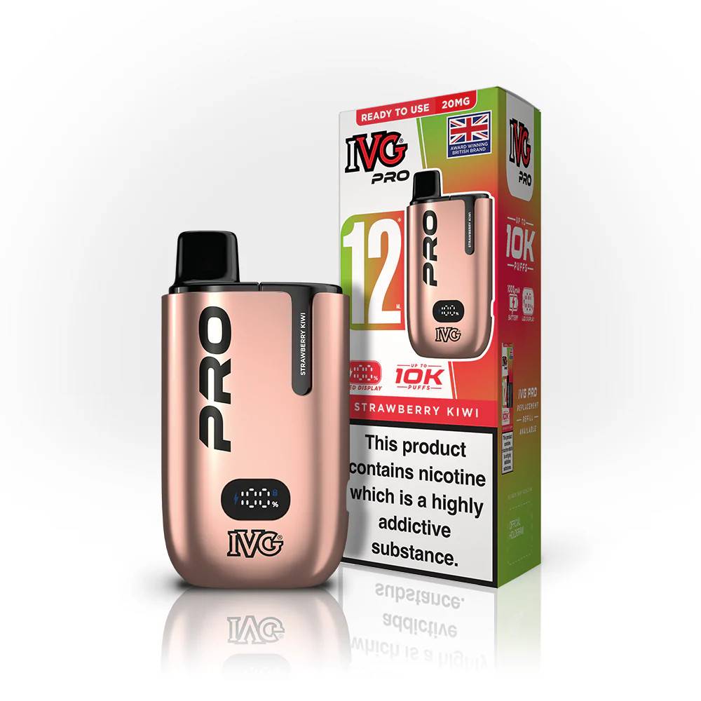 IVG Pro 10k Vape Kit Box of 5 Strawberry Kiwi