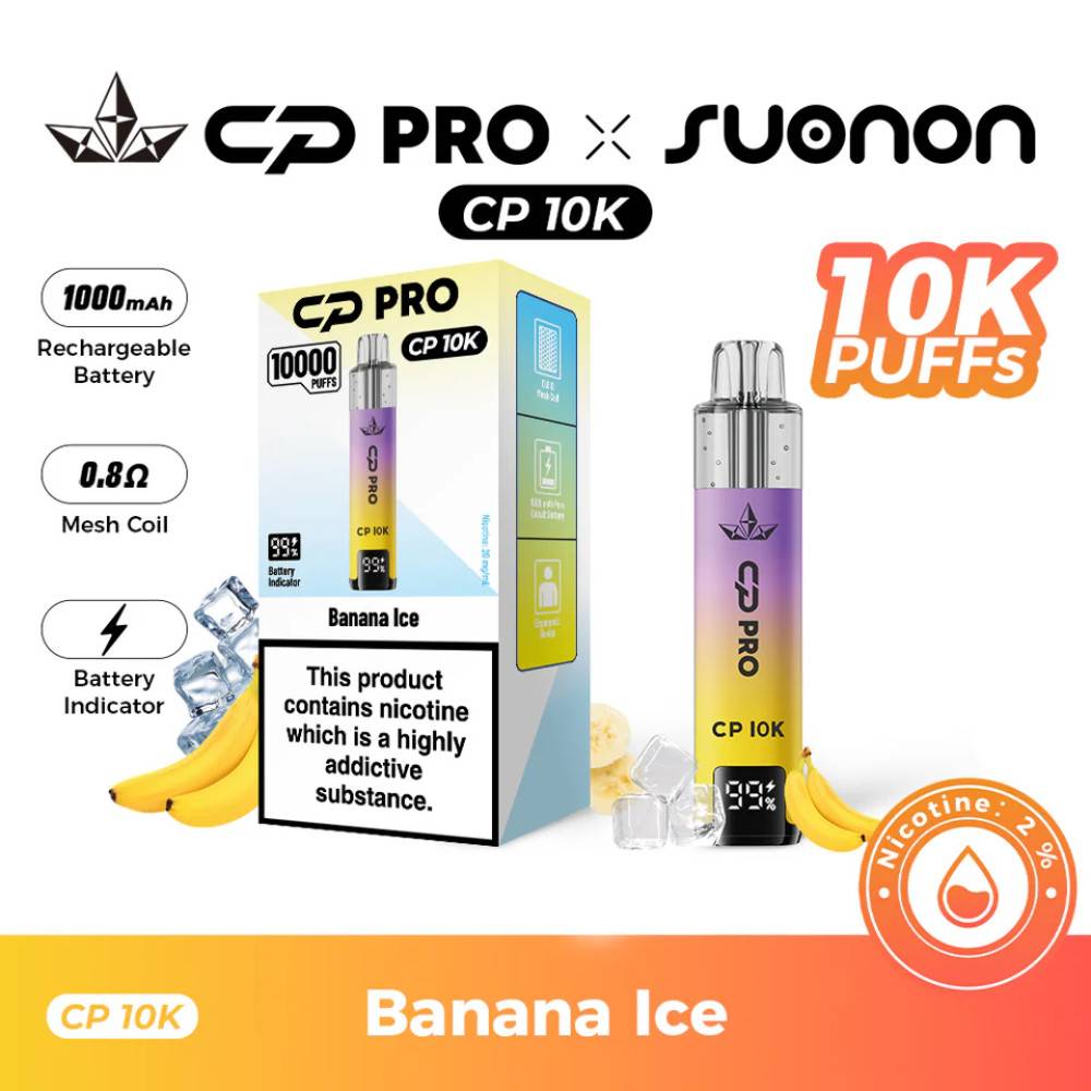 Crystal Pro CP 10k Vape Kit Box of 5 Banana Ice