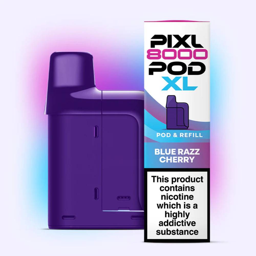 Pixl 8000 Prefilled Pods Pack of 5 Blue Razz Cherry