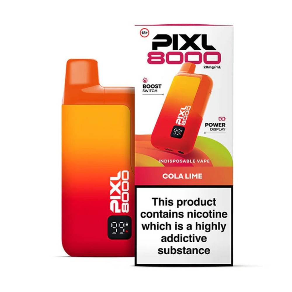 Pixl 8000 Prefilled Vape Kit Box of 5 Cola Lime
