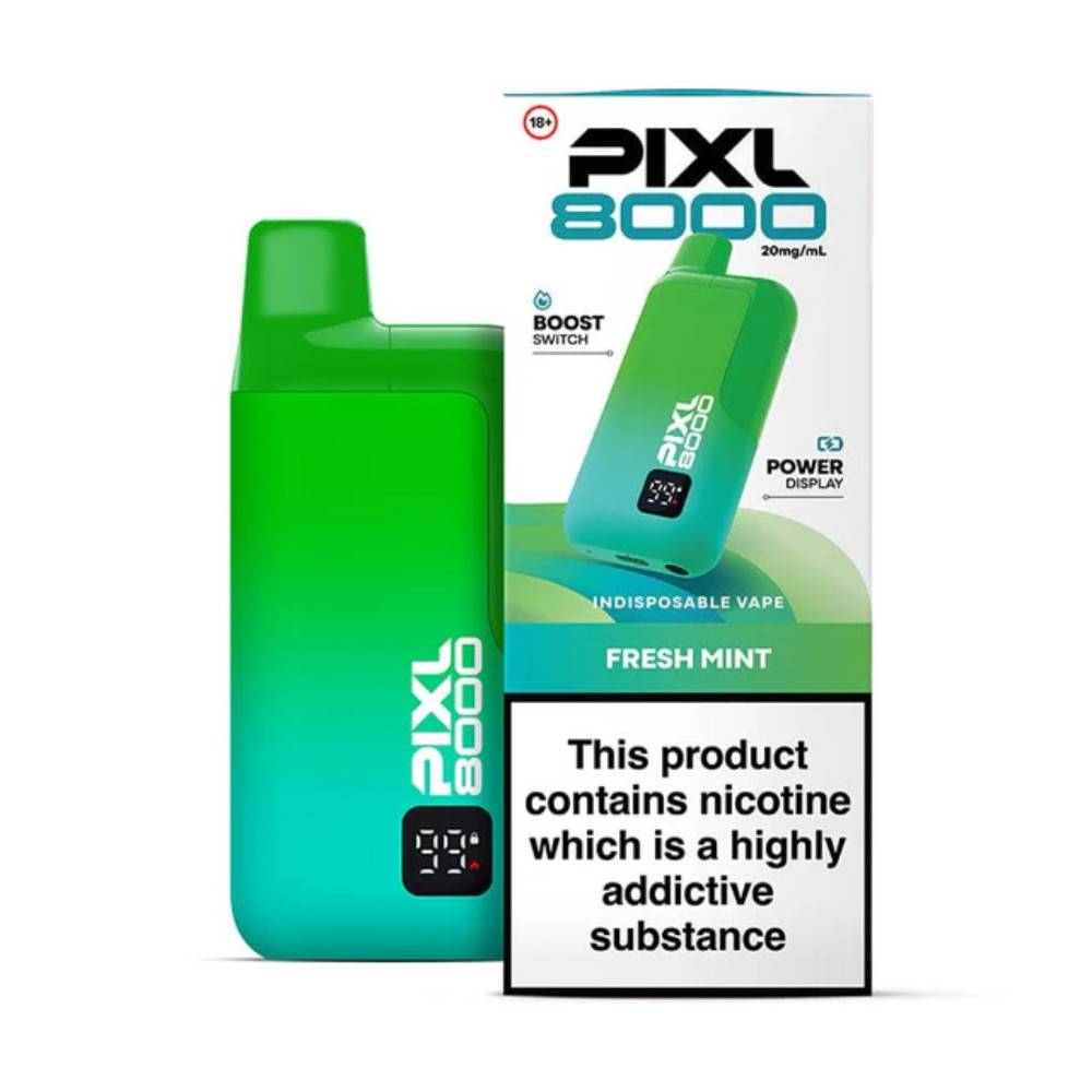 Pixl 8000 Prefilled Vape Kit Box of 5 Fresh Mint