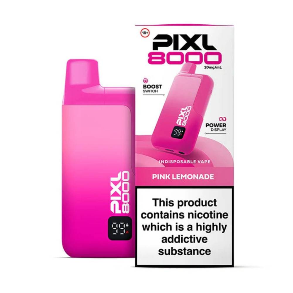 Pixl 8000 Prefilled Vape Kit Box of 5 Pink Lemonade