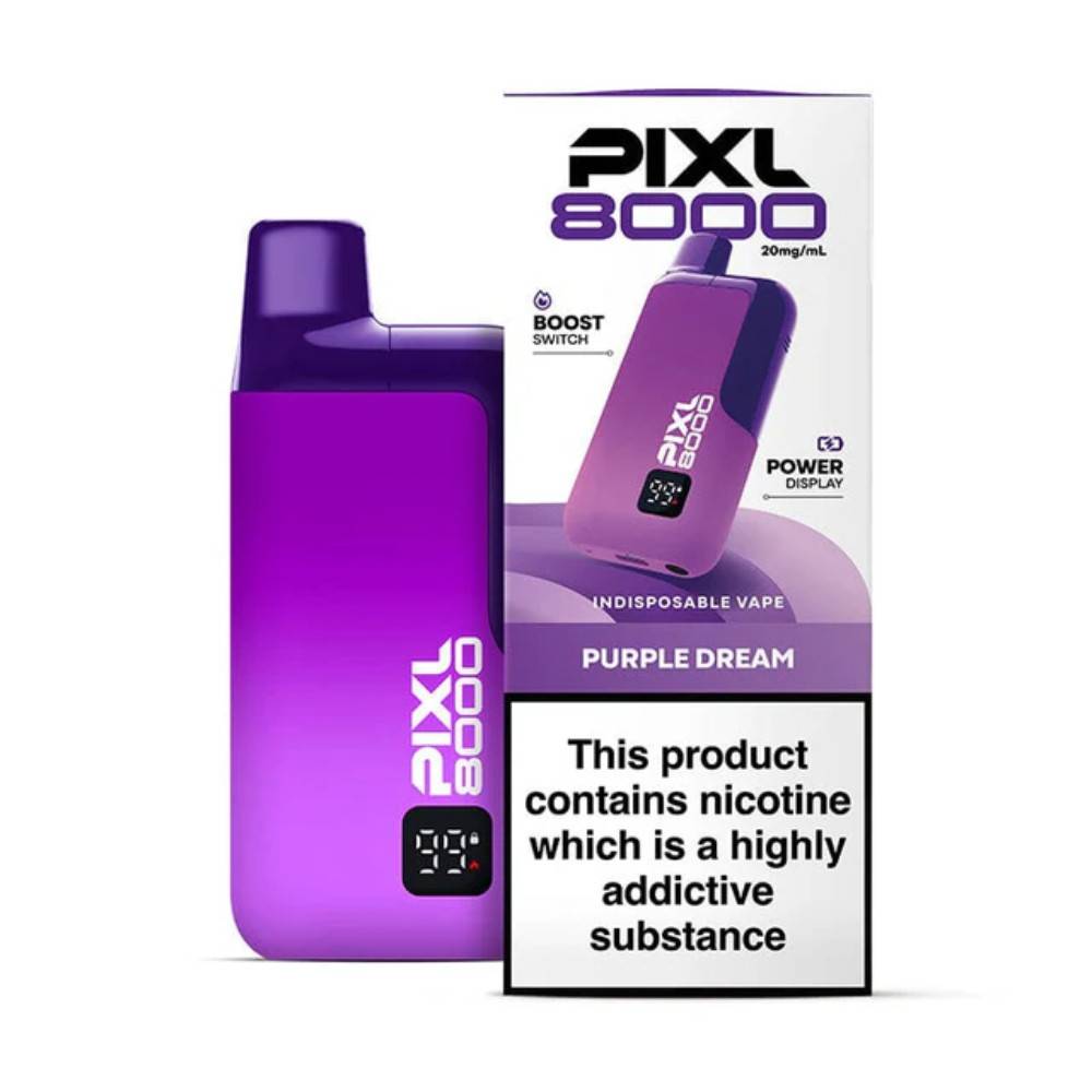 Pixl 8000 Prefilled Vape Kit Box of 5 Purple Dream