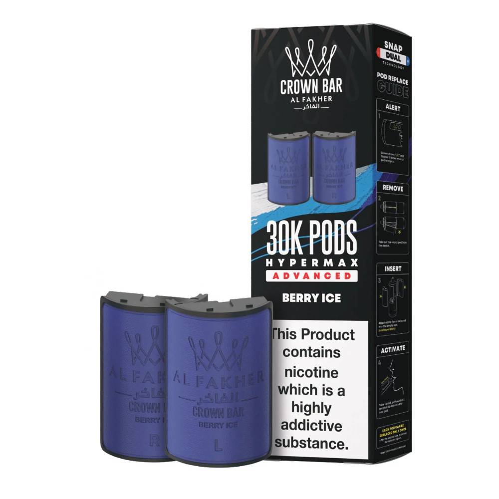Al Fakher 30k Hypermax Pods Pack of 5 Berry Ice