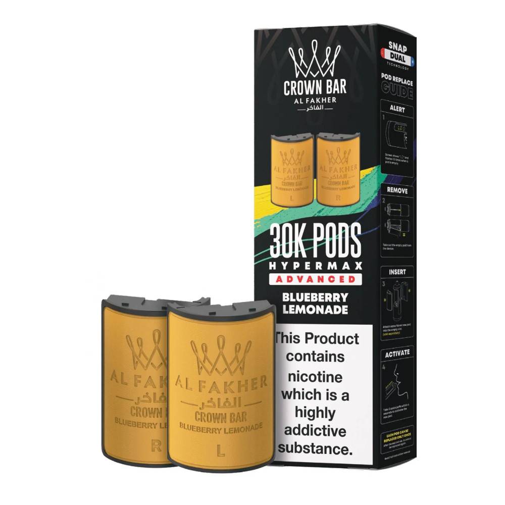 Al Fakher 30k Hypermax Pods Pack of 5 Blue Razz Lemonade