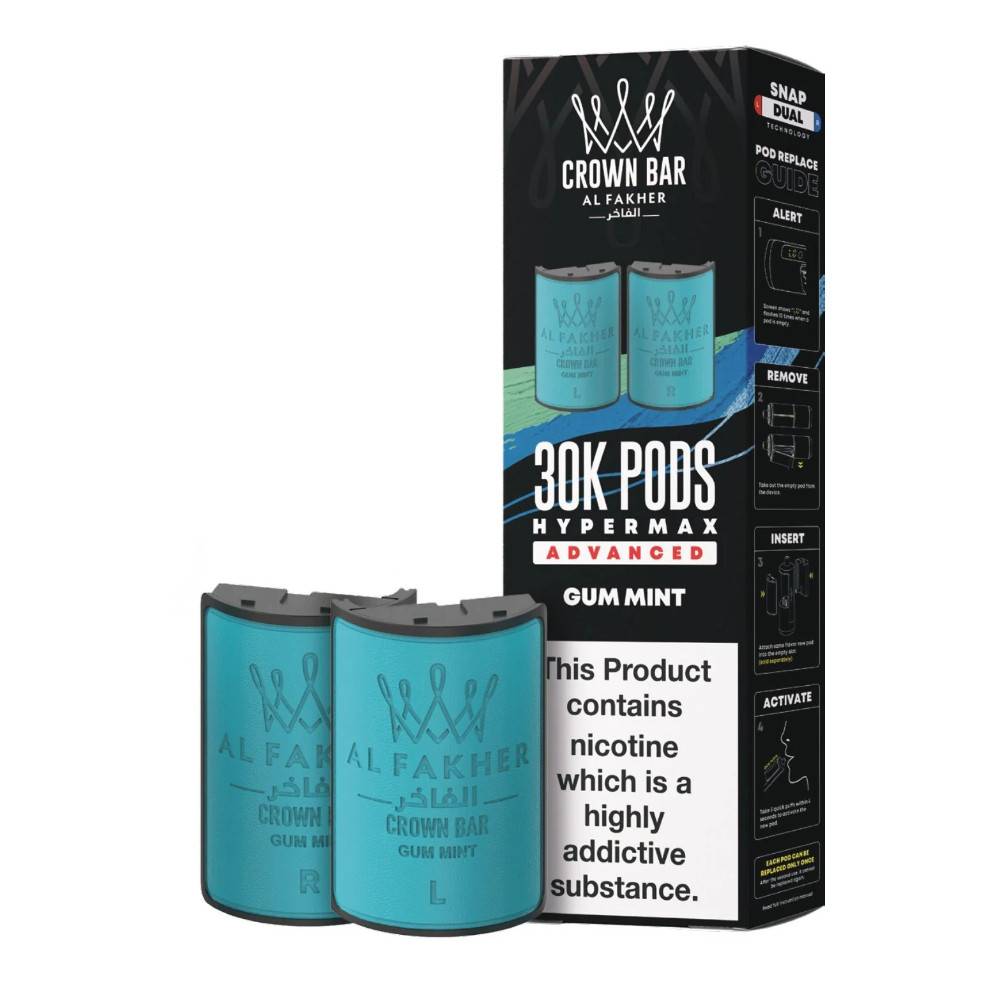Al Fakher 30k Hypermax Pods Pack of 5 Gum Mint