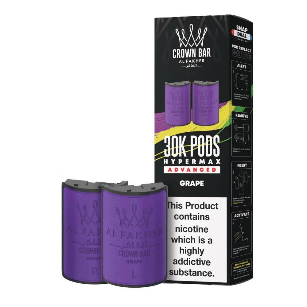 Al Fakher 30k Hypermax Pods Pack of 5 Grape