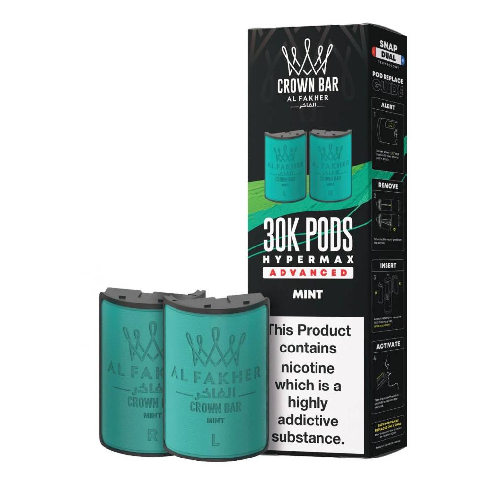 Al Fakher 30k Hypermax Pods Pack of 5 Mint