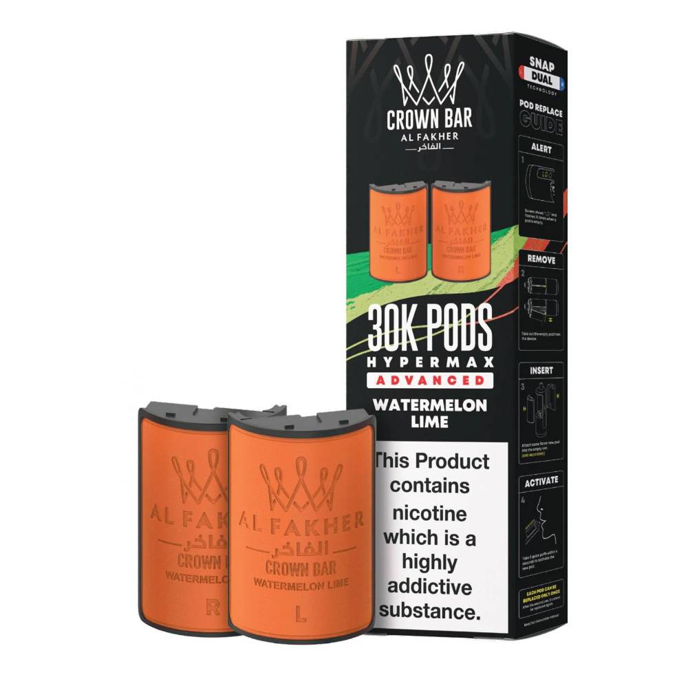 Al Fakher 30k Hypermax Pods Pack of 5 Watermelon Lime