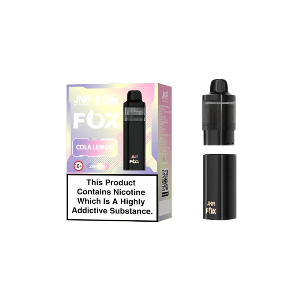 JNR Fox 10k Prefilled Pods Pack of 5 Cola Lemon