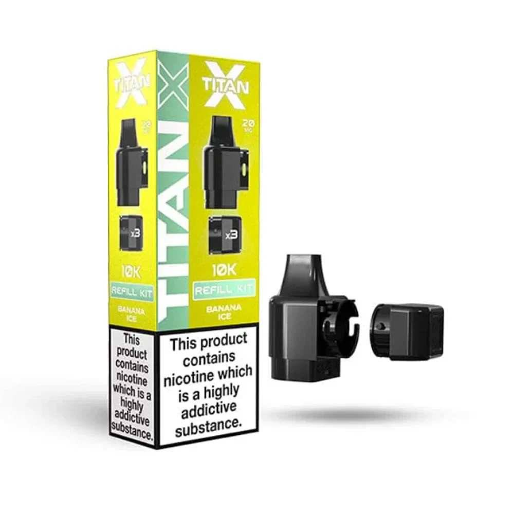 Titan X 10K Prefilled Pods Pack of 10 Banana Ice