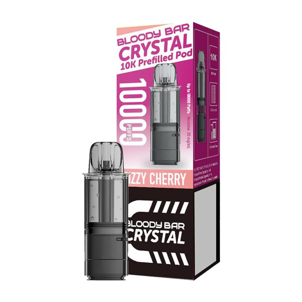 Bloody Bar Crystal 10k Pods Pack of 5 Fizzy Cherry