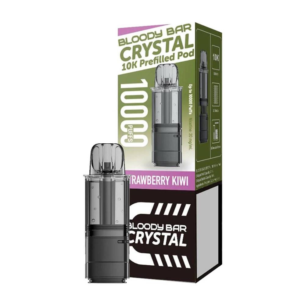 Bloody Bar Crystal 10k Pods Pack of 5 Strawberry Kiwi