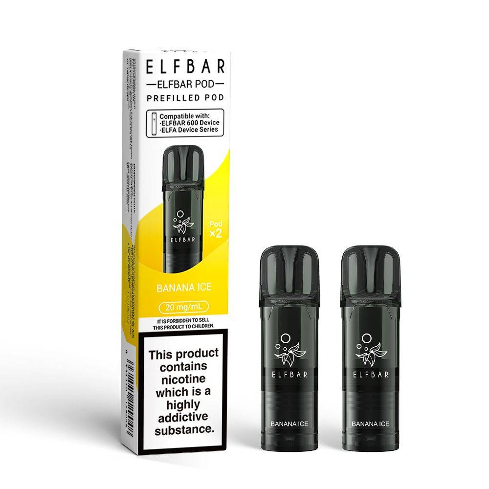 Elf Bar 600 Pods Pack of 10 Banana Ice