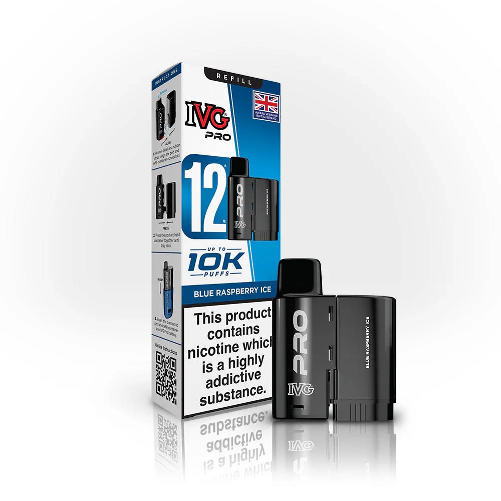 IVG Pro 10K Pods Pack of 5 Blue Raspberry Ice
