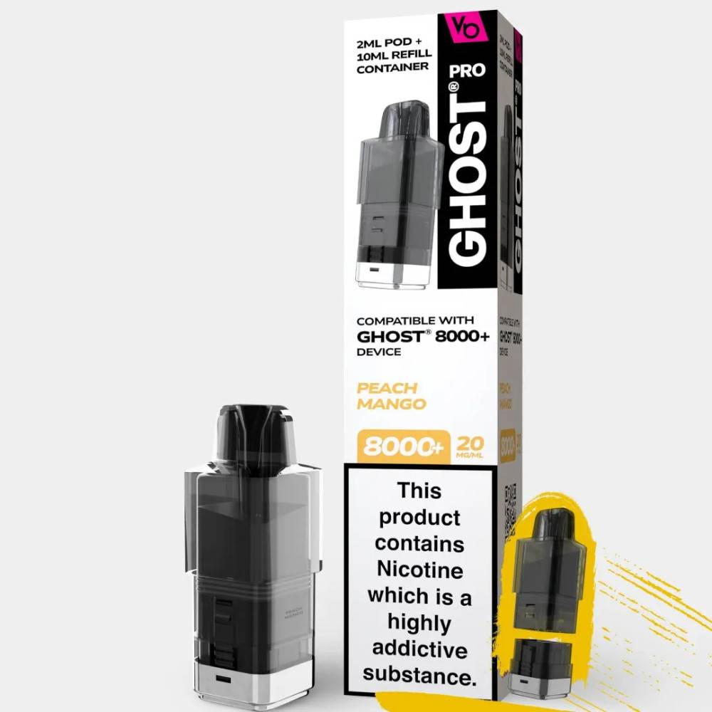 Ghost Pro 8000 Pods Pack of 5 Peach Mango
