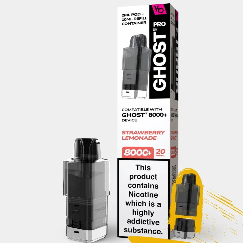 Ghost Pro 8000 Pods Pack of 5 Strawberry Lemonade
