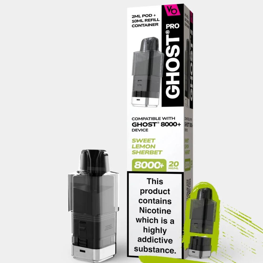 Ghost Pro 8000 Pods Pack of 5 Sweet Lemon Sherbet