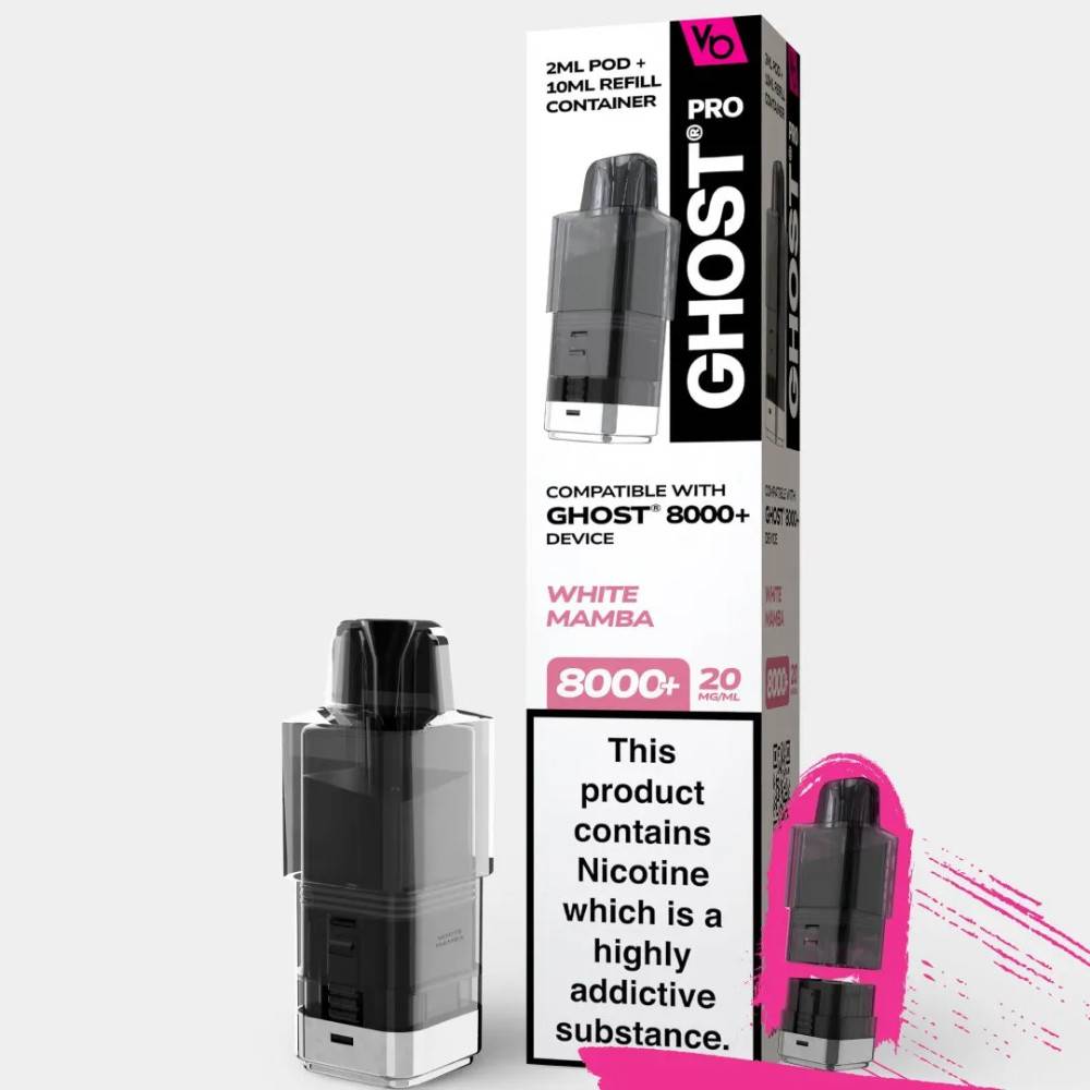 Ghost Pro 8000 Pods Pack of 5 White Mamba