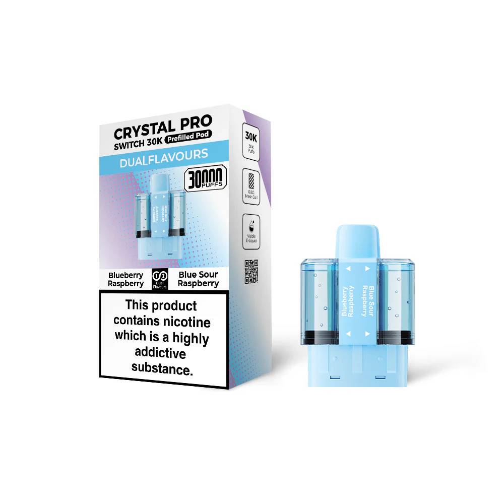 Crystal Pro Switch 30k Pods Pack of 5 Blueberry Raspberry / Blue Sour Raspberry