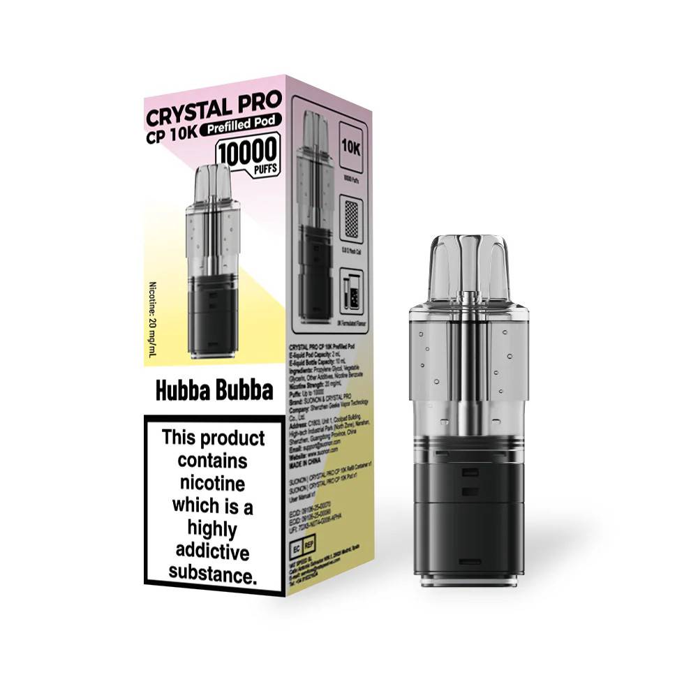 Crystal Pro CP 10k Pods Pack of 5 Hubba Bubba