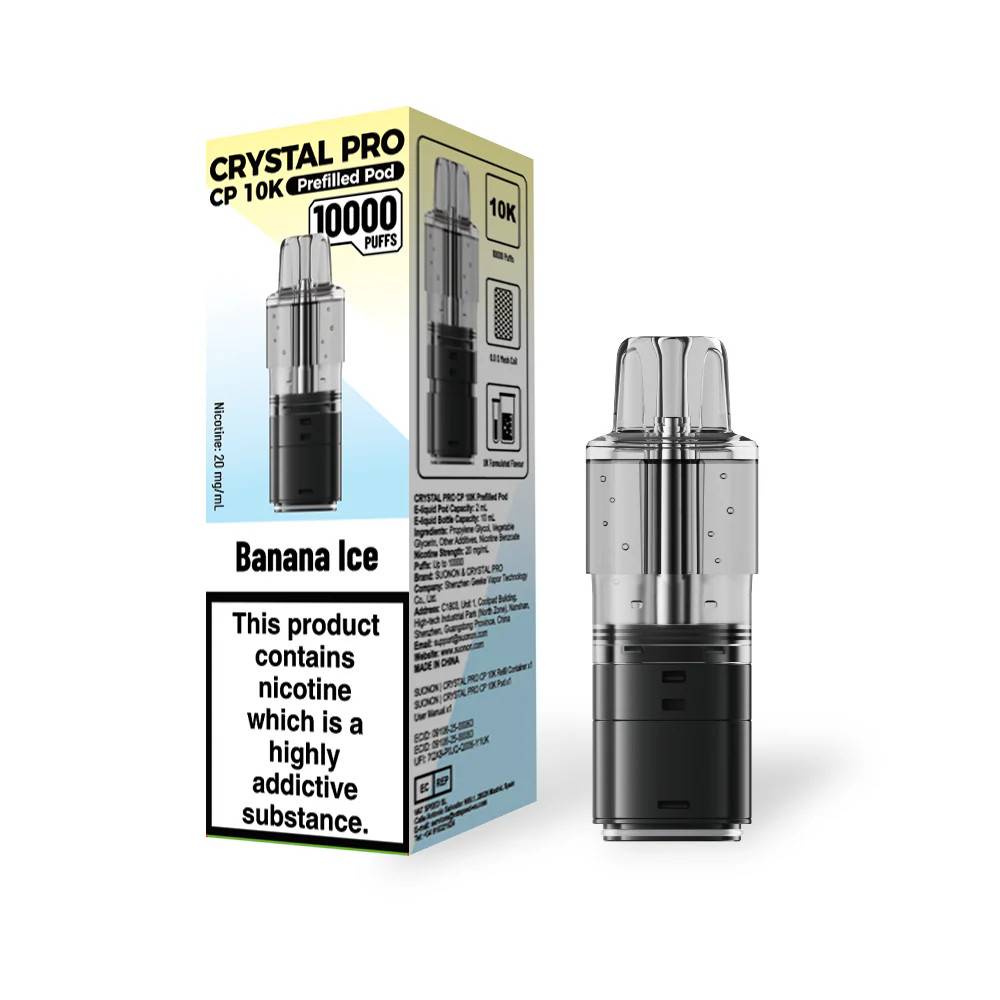 Crystal Pro CP 10k Pods Pack of 5 Banana Ice