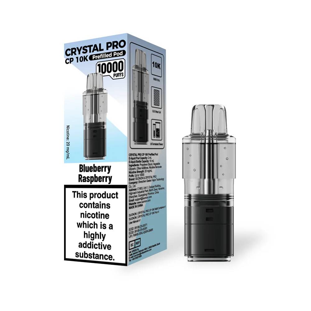 Crystal Pro CP 10k Pods Pack of 5 Blue Raspberry