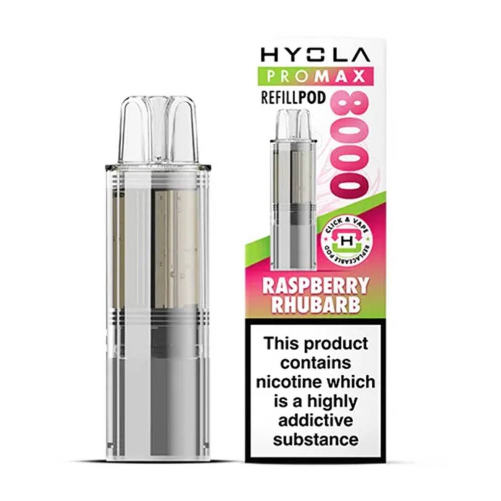 Hyola Pro Max 8000 Pods Pack of 5 Raspberry Rhubarb