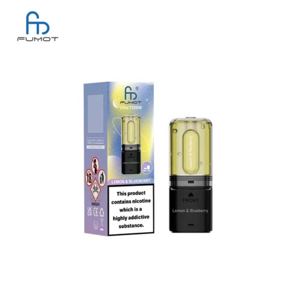 RandM Fumot T32000 Ultra Pods Pack of 5 Lemon & Blueberry