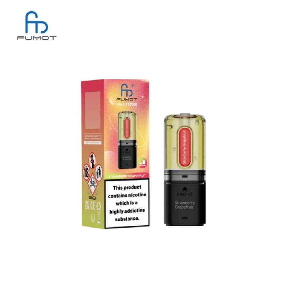 RandM Fumot T32000 Ultra Pods Pack of 5 Strawberry Grapefruit