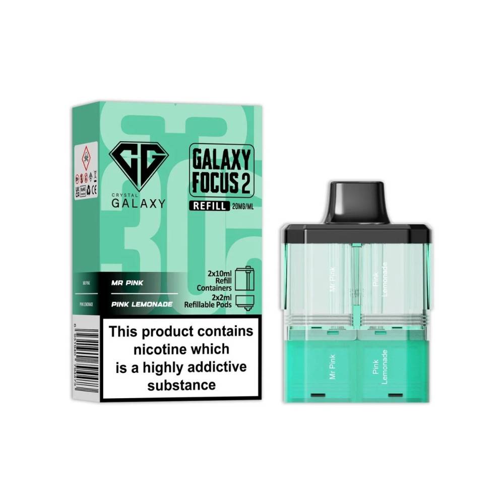 Crystal Galaxy 30k Focus 2 Pods Pack of 5 Mr Pink / Pink Lemonade