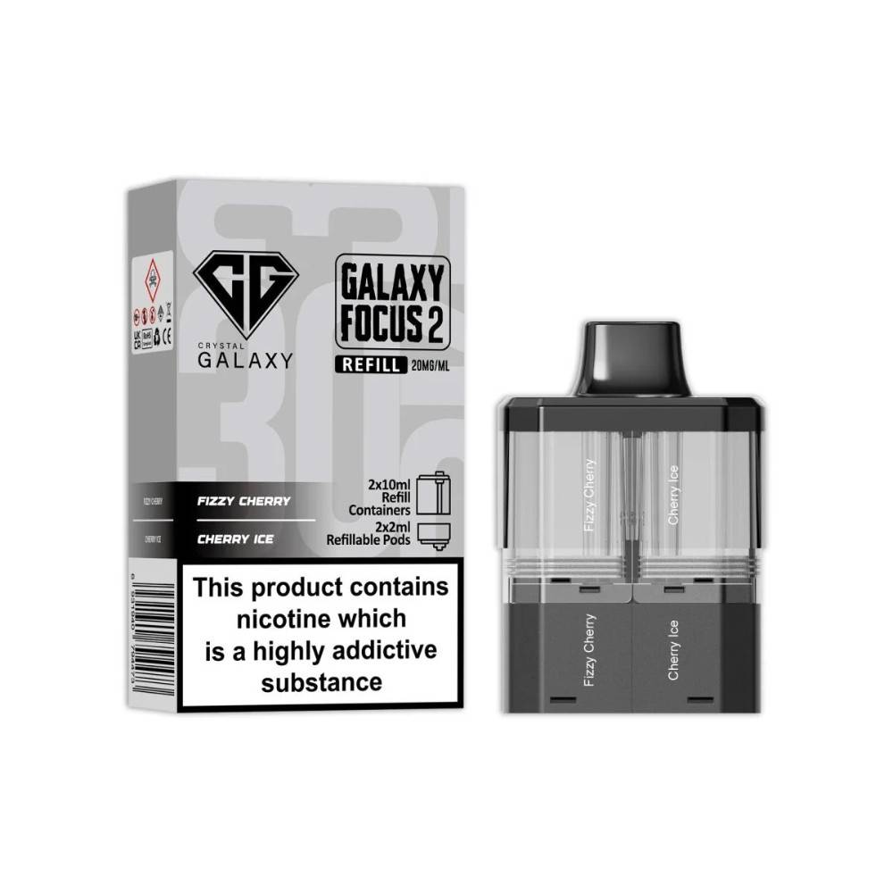 Crystal Galaxy 30k Focus 2 Pods Pack of 5 Fizzy Cherry / Cherry Ice