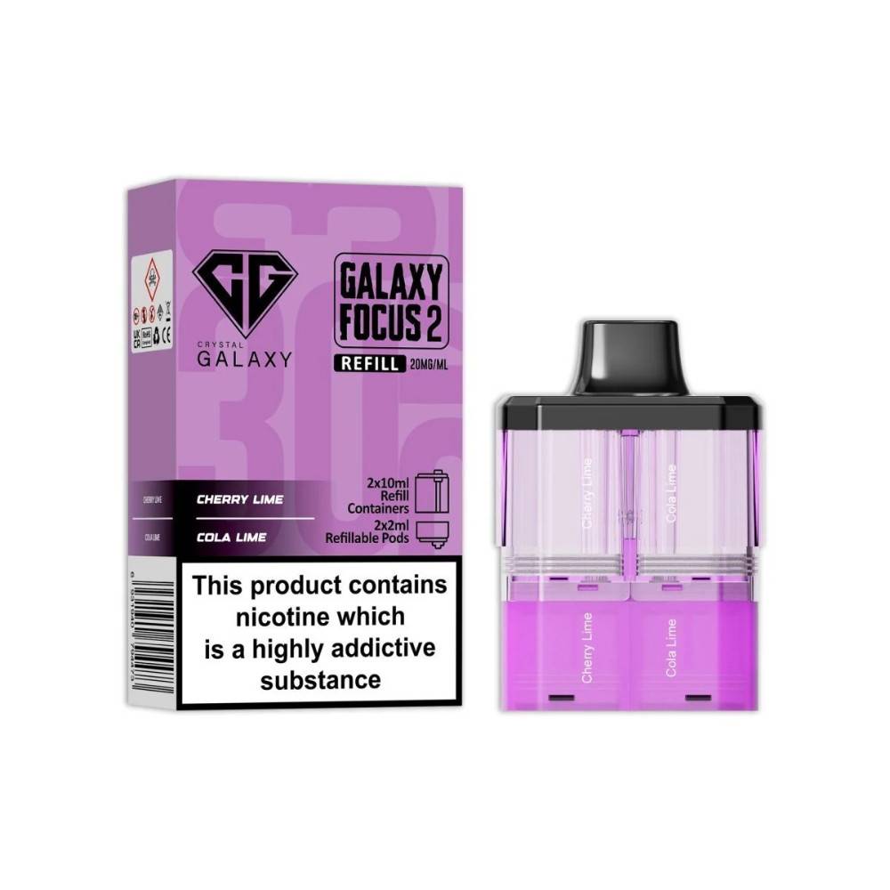 Crystal Galaxy 30k Focus 2 Pods Pack of 5 Cherry Lime / Cola Lime