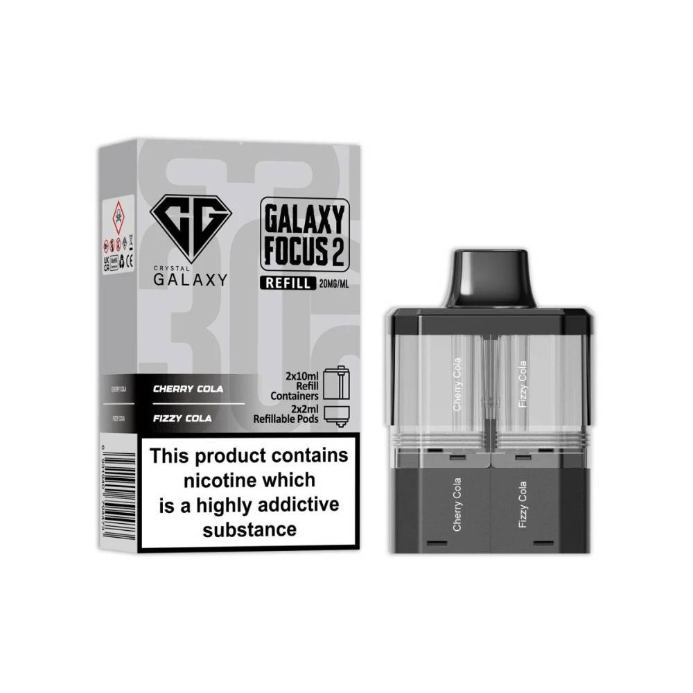 Crystal Galaxy 30k Focus 2 Pods Pack of 5 Cherry Cola / Fizzy Cola