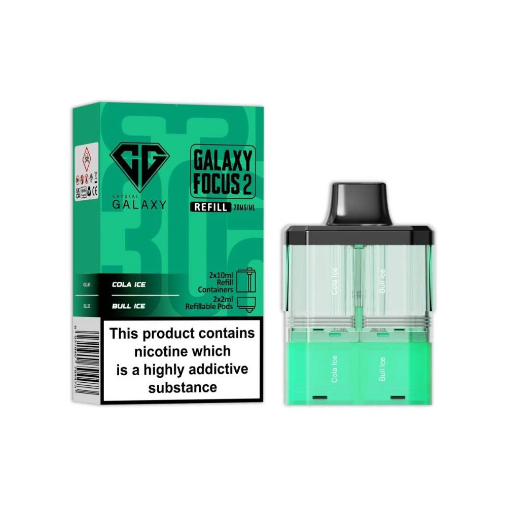 Crystal Galaxy 30k Focus 2 Pods Pack of 5 Cola Ice / Bull Ice