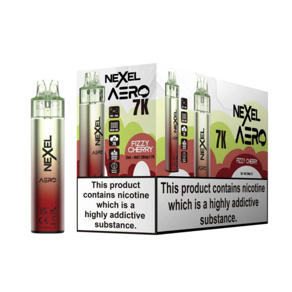 Nexel Aero 7k Prefilled Vape Kit Box of 5 Fizzy Cherry