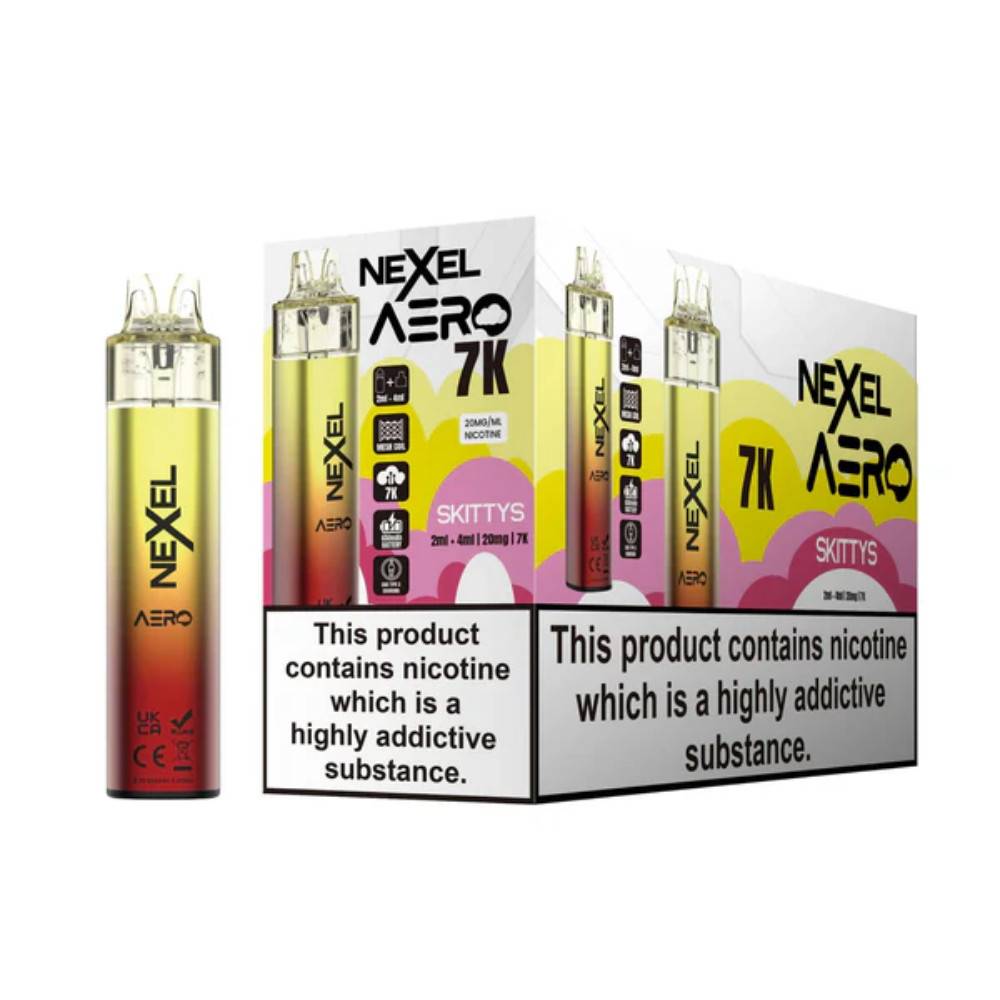 Nexel Aero 7k Prefilled Vape Kit Box of 5 Skittys