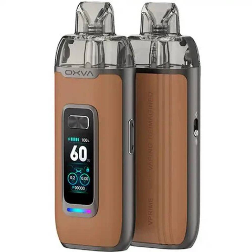 Oxva Vprime Vape Pod Kit Brown Leather