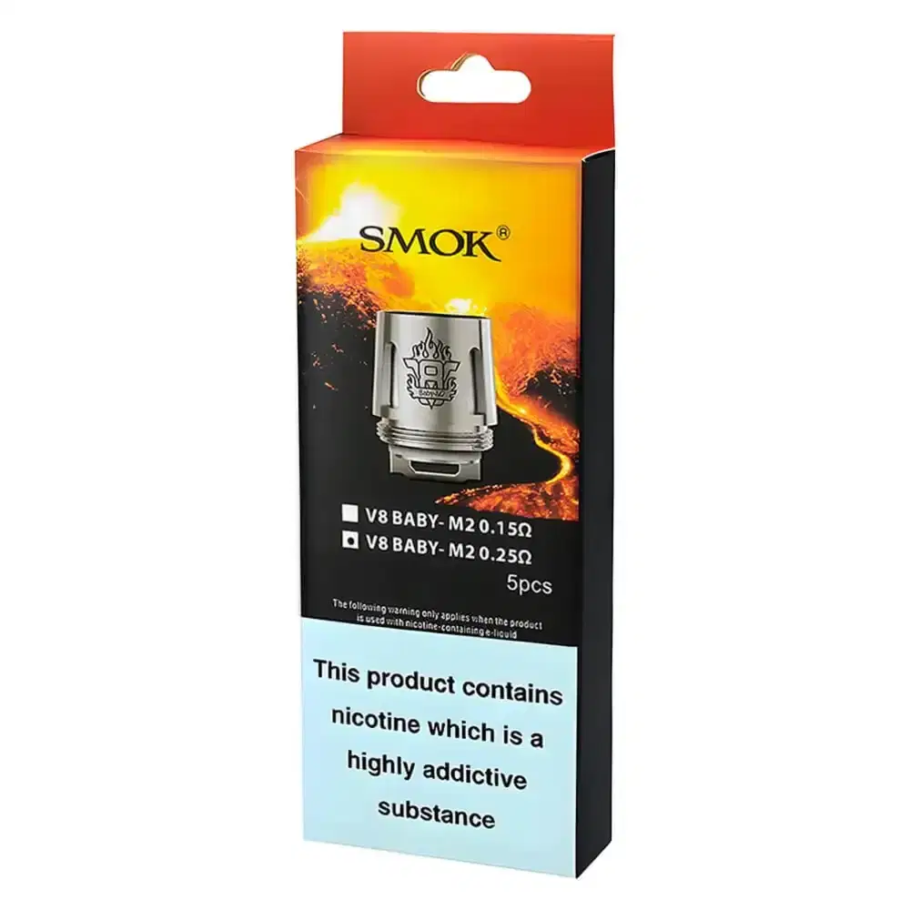 Smok V8 Baby Coils 5  Packs V2 Baby M2 0.25ohm