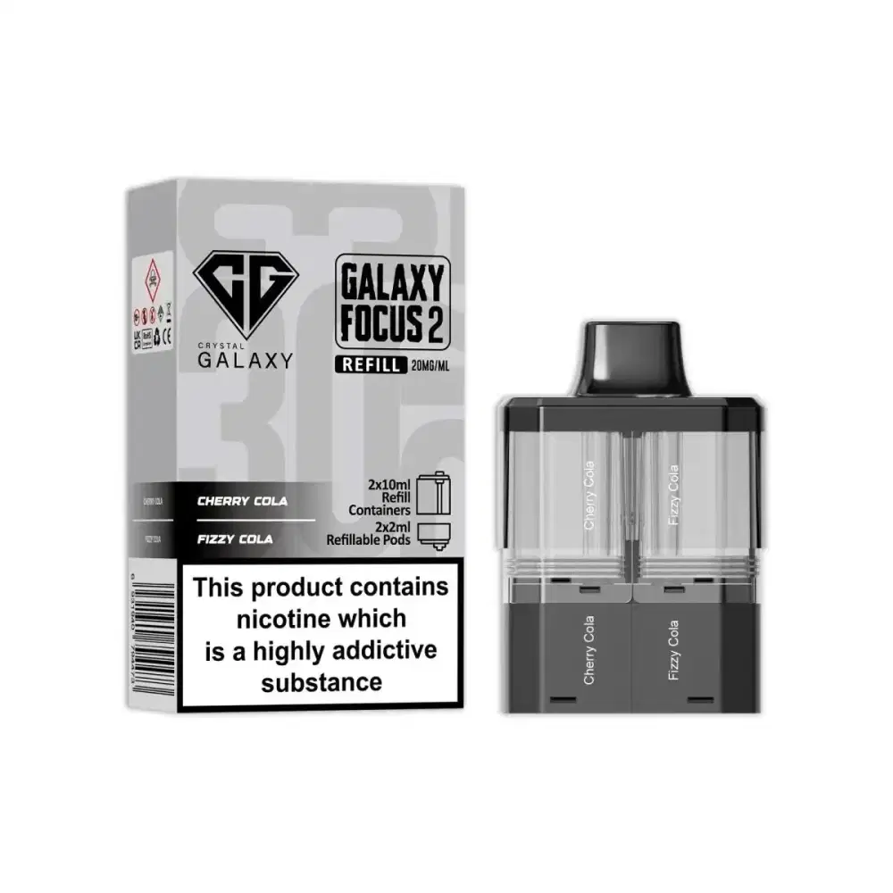 Crystal Galaxy Focus 6k Pods Pack of 5 Cherry Cola / Fizzy Cola