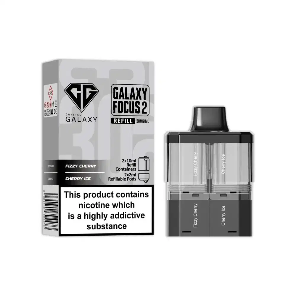 Crystal Galaxy Focus 6k Pods Pack of 5 Fizzy Cherry / Cherry Ice