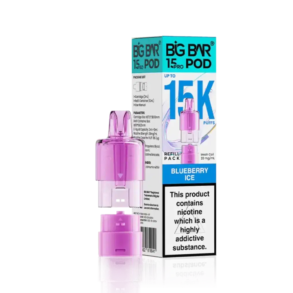 Big Bar Pro 15k Pods Pack of 5 Blueberry Ice